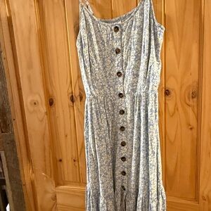 Floral button sun dress